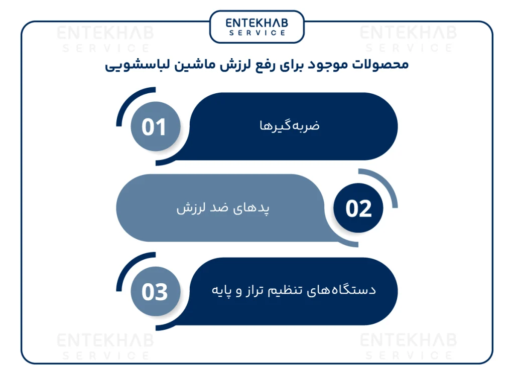 محصولات رفع لرزش ماشین لباسشویی